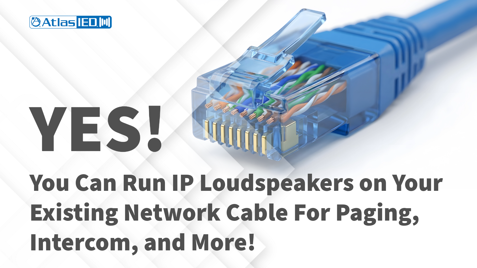 Network cables can be used for paging intercom and more